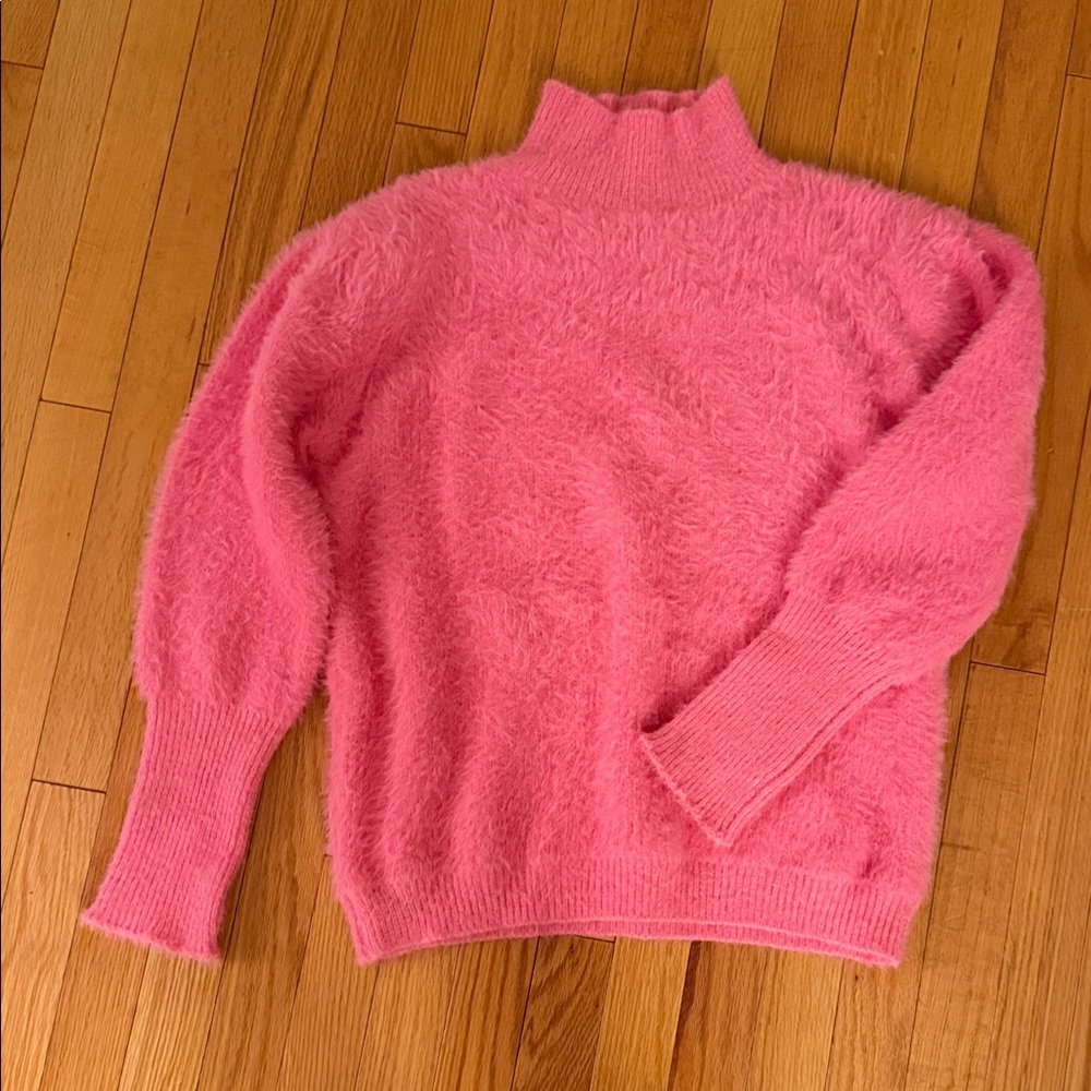 Chicwish Cozy Pink Women's Sweater funnel neck